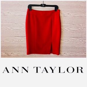 Ann Taylor | NWT | Sleek Red Business Skirt (Sz 8)